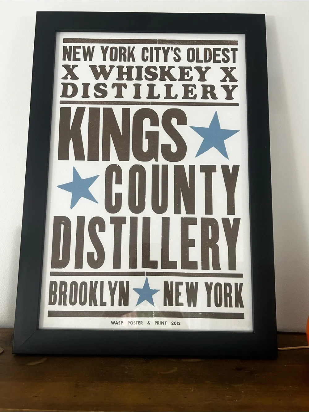 Kings County Distillery decorative framed poster